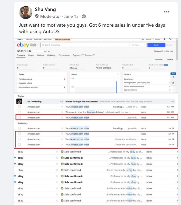 using autods shut has gotten more sales in less than a week