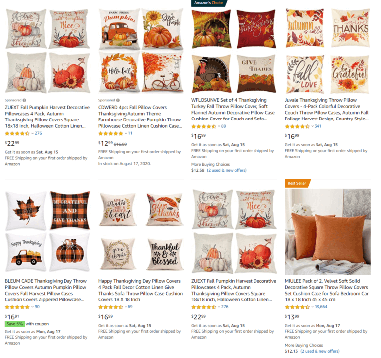 Dropshipping pillow covers during Q4