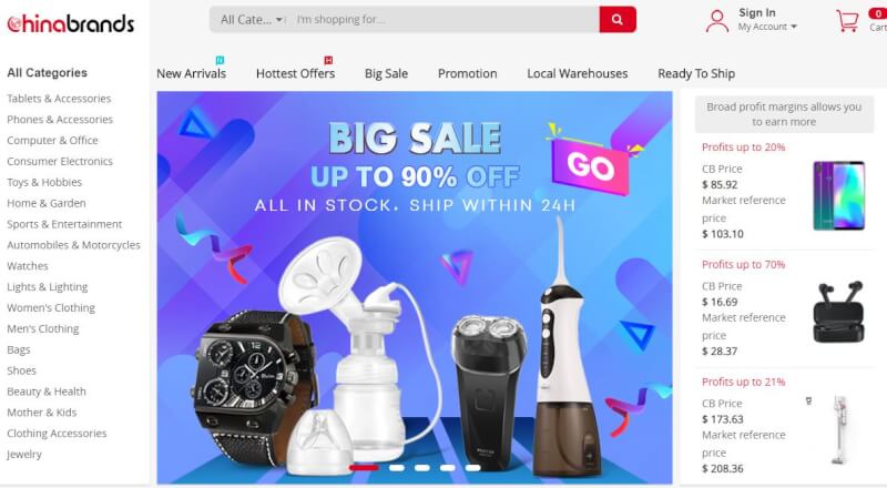 chinabrands with multiple dropshipping wholesale suppliers