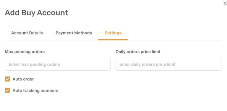 add buy account autods