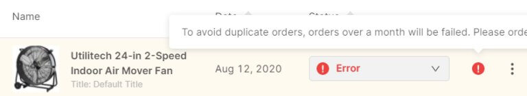failed ebay order autods