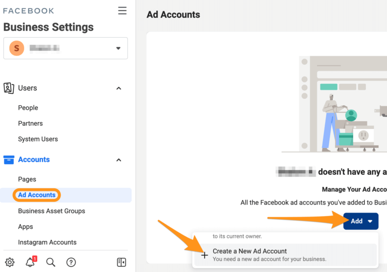 create new ad account