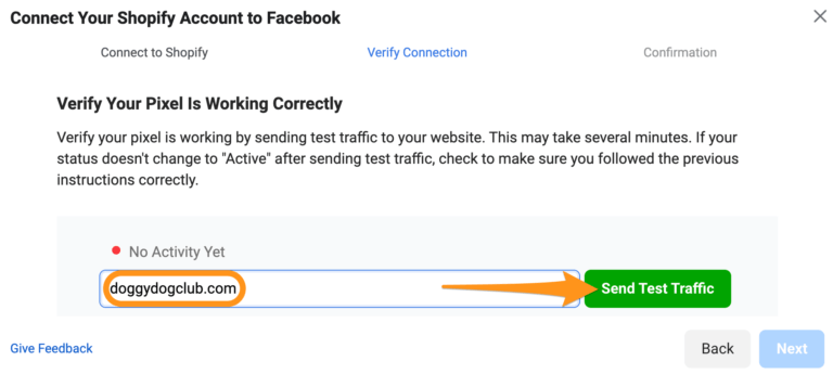 test traffic pixel