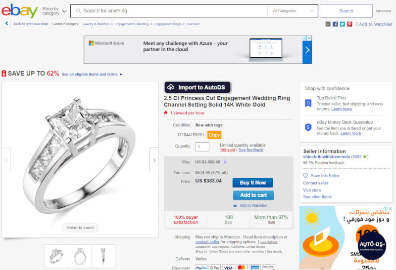 eBay Best Selling Engagement Ring