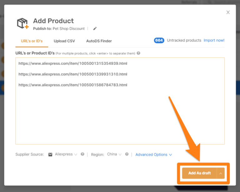 AutoDs Add Product Draft