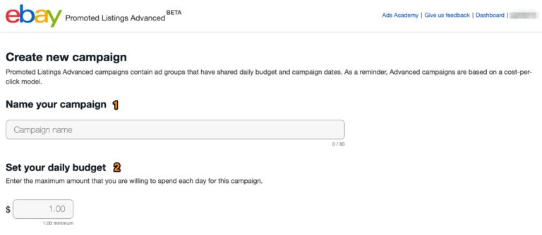 ebay ppc daily budget
