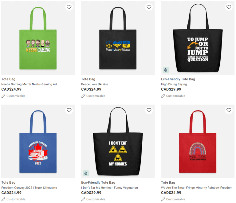 Tote Bags POD Dropshipping
