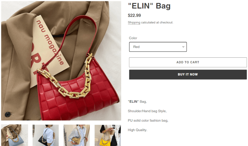 Vintage Shoulder Underarm Bag Seller's Website