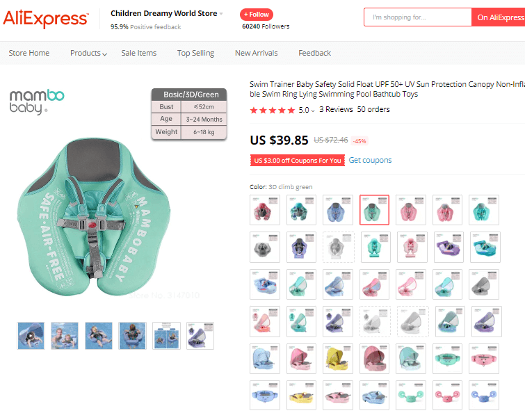 Baby Swim Trainers on AliExpress
