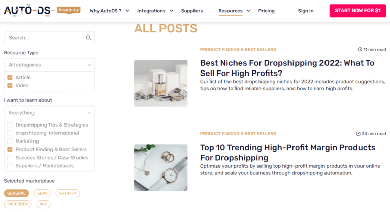 AutoDS Product Finding Blog