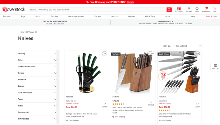 Dropshipping Knives From Overstock
