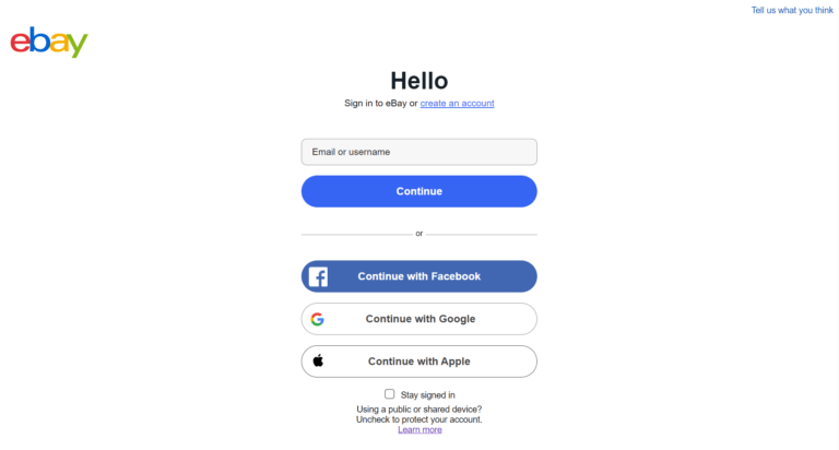 Create An Account On eBay