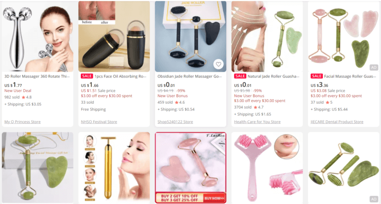 Facial beauty roller dropshipping 2024