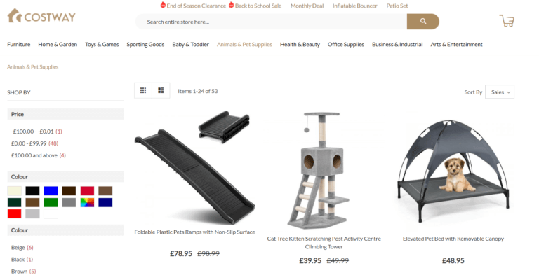 Costway dropship pet supplier UK