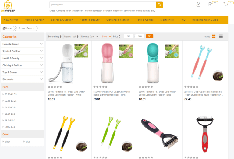 Go Dropship dropship pet supplier UK