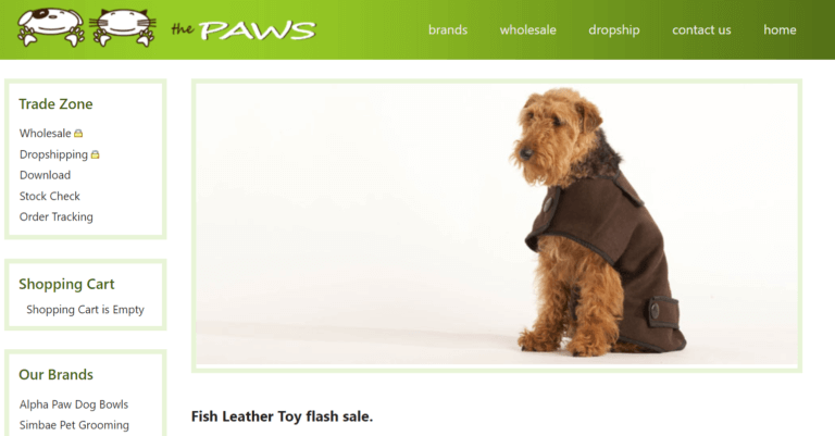 The Paws dropship pet supplier UK