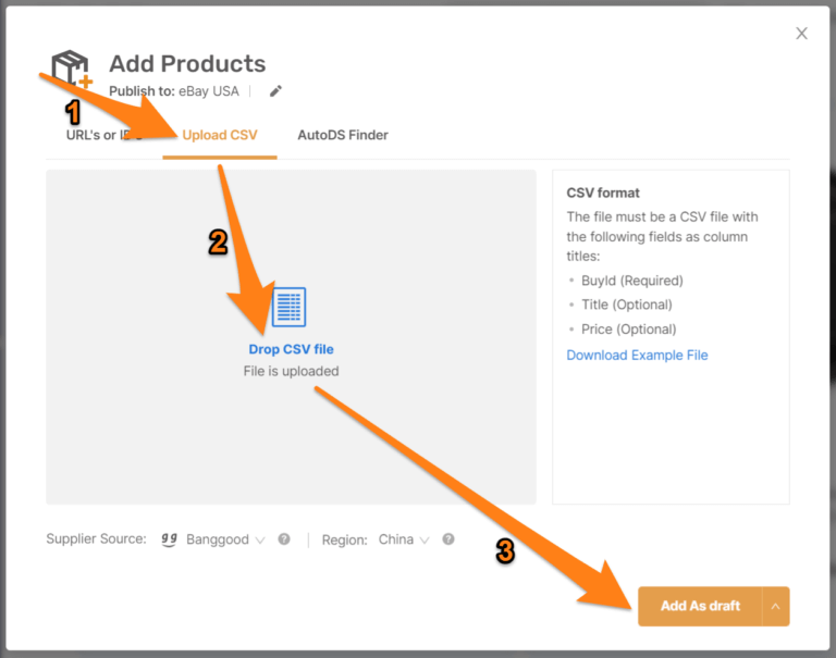 Add Bulk Products Through CSV File