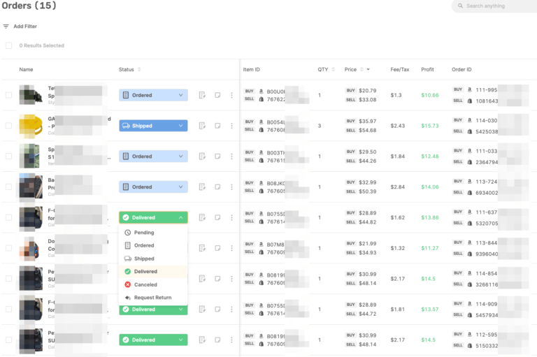 AutoDS Order Fulfillment Dashboard