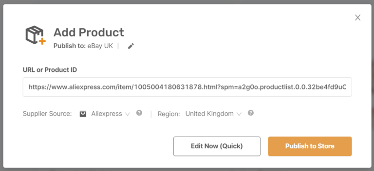 Add Single Dropshipping UK Product
