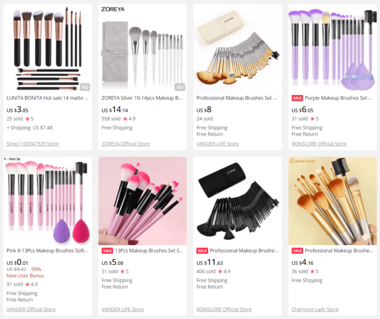 Makeup Brushes Set