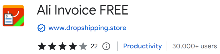 AliInvoice for Dropshipping