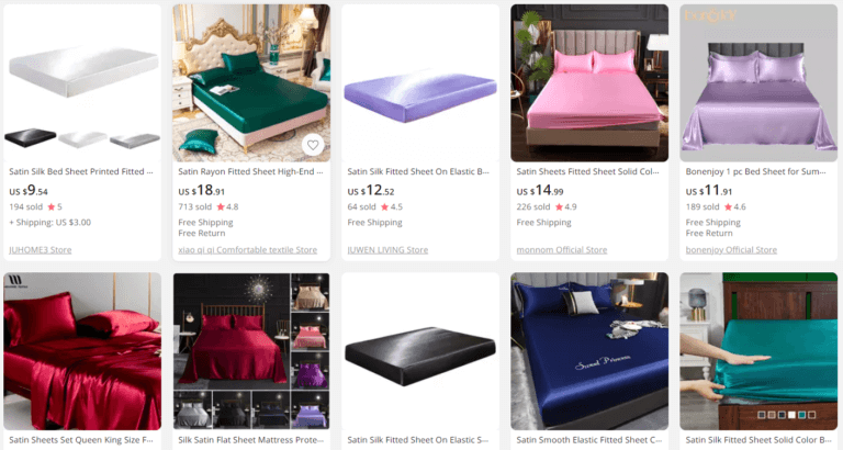 Satin Bedsheet Set for US dropshipping
