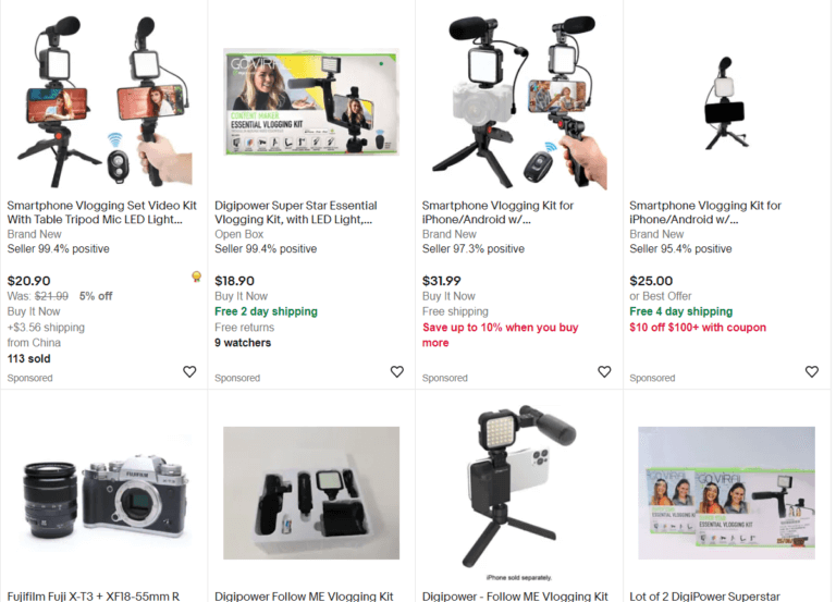 Vlogging kit for US dropshipping