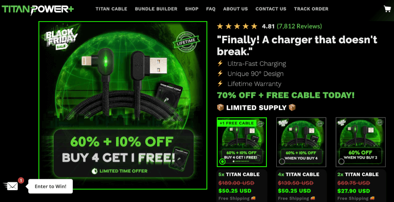 Fast Charging USB Cable Seller's Website