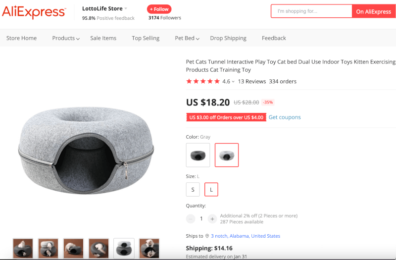 Cat Tunnel Bed Supplier's Website