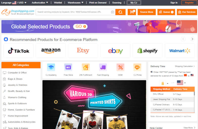 CJDropshipping wholesale dropshipping supplier 2023