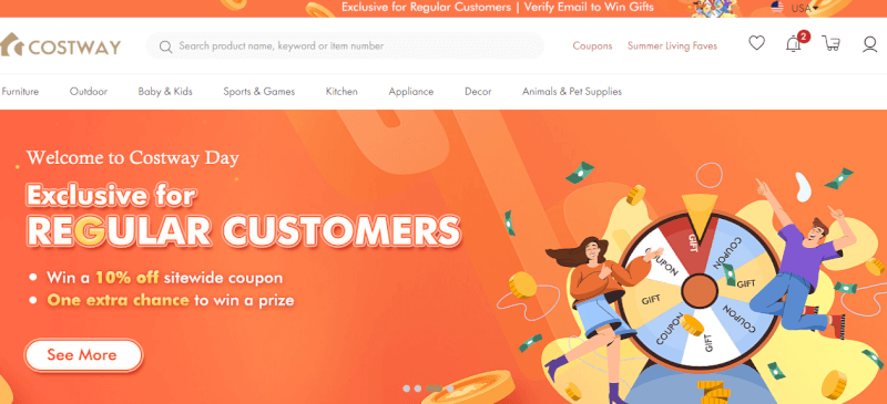 Costway wholesale dropshipping supplier 2023