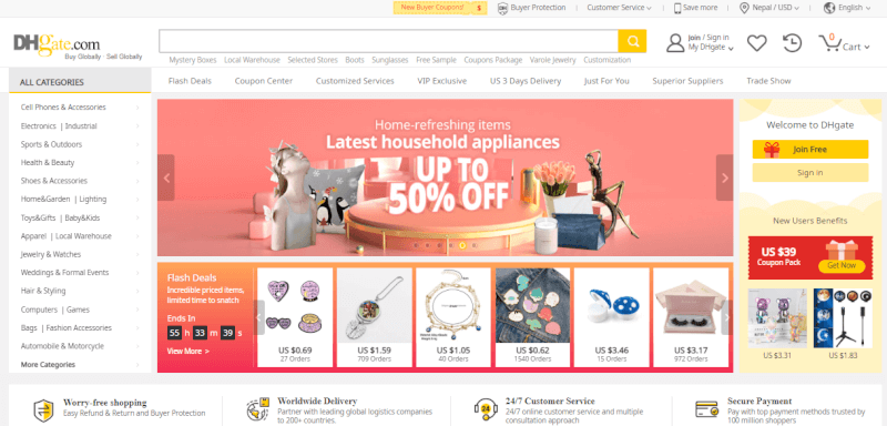 DHGate wholesale dropshipping supplier 2023