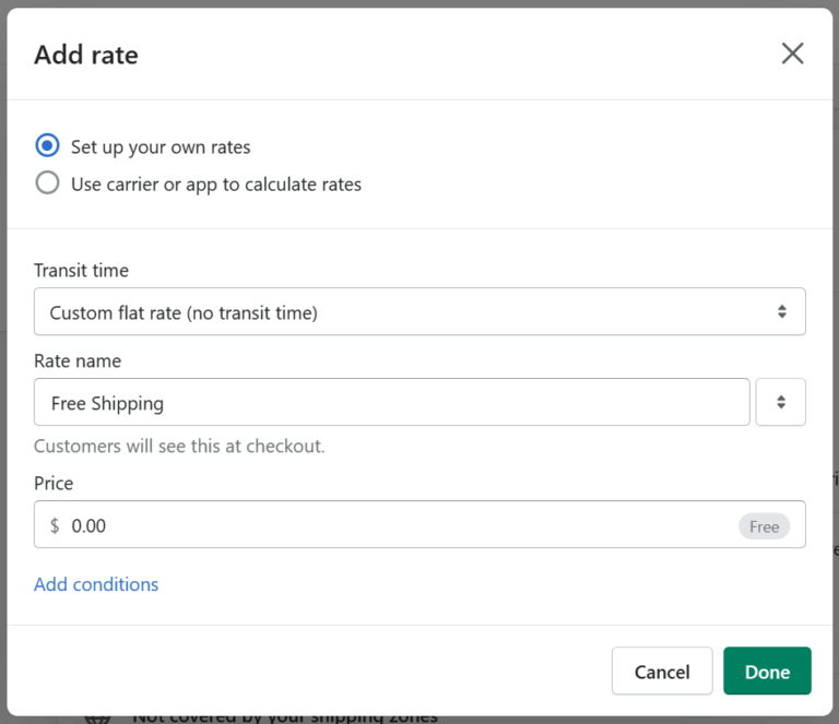 How To Set Up Shipping On Shopify For Dropshipping Set Up Shipping Rate