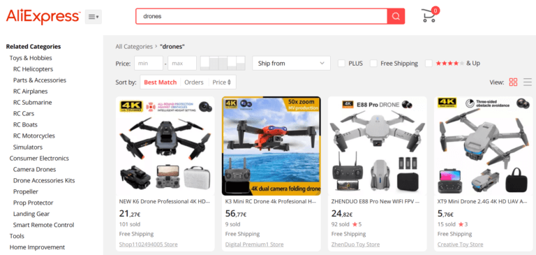 Dropshipping Drones Supplier AliExpress