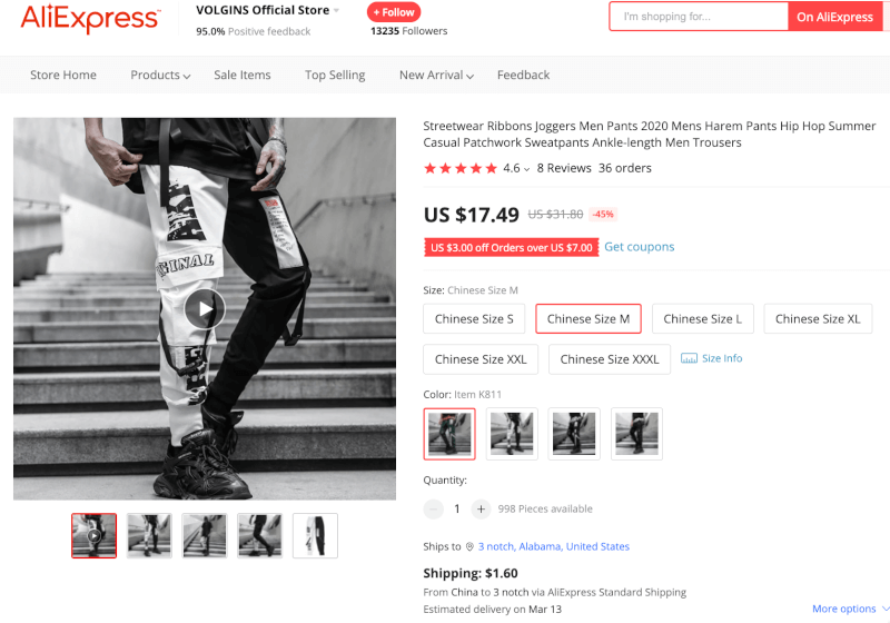 Patchwork Cargo Pants Supplier/Source