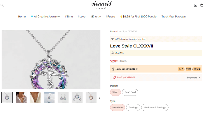 Tree of Life Necklace Seller's Website