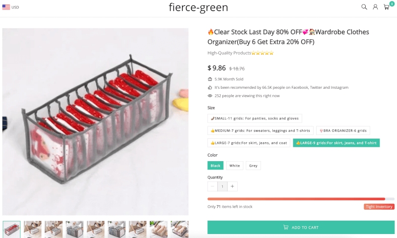 Wardrobe Closet Organizer Seller’s Website