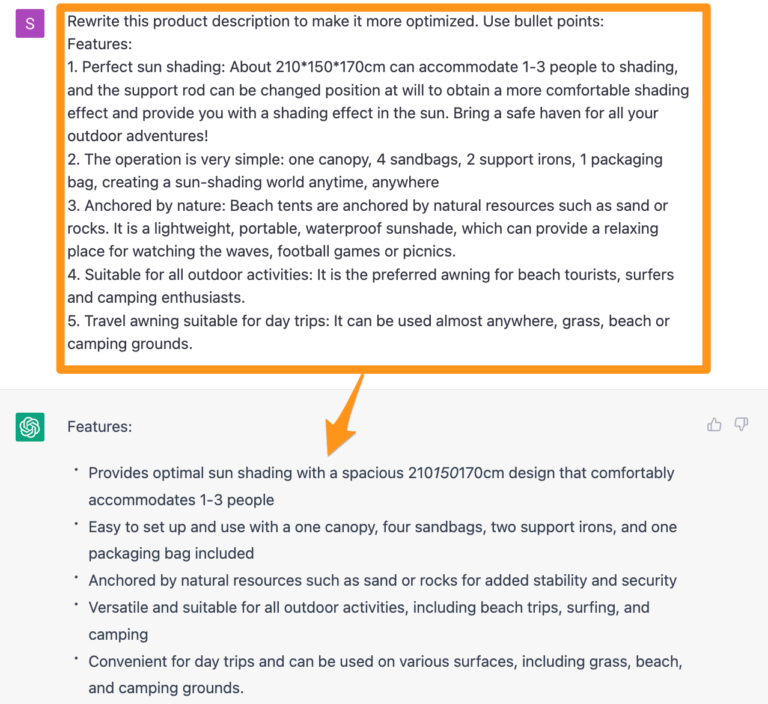 Enhancing product description with ChatGPT dropshipping