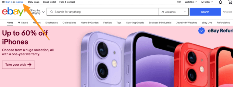 Sign Up For an eBay dropshipping account