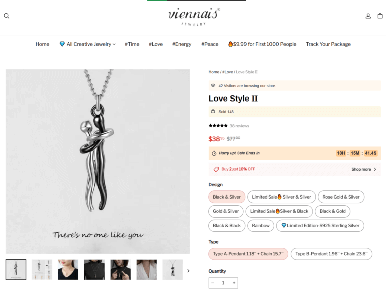 Dropshipping Jewelry Abstract Hug Necklace Seller