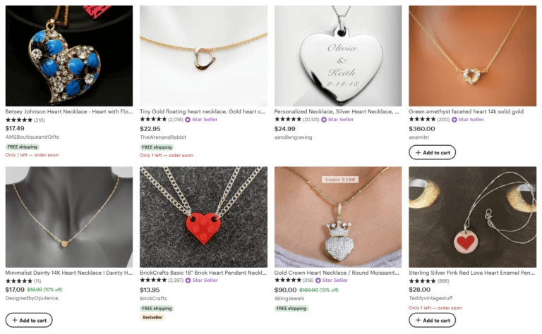 Dropshipping Jewelry Heart Pendant Necklace