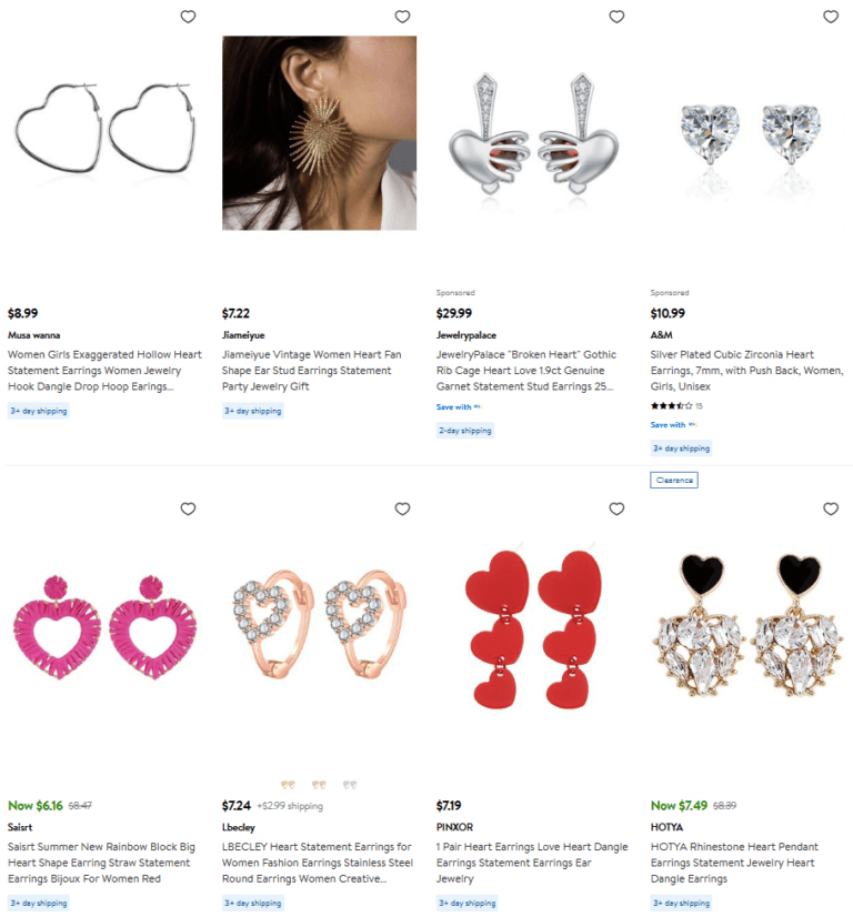 Dropshipping Jewelry Heart Statement Earrings