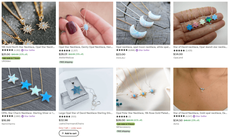 Dropshipping Jewelry Opal Star Necklace
