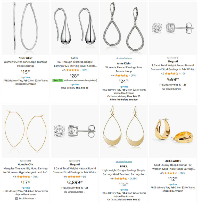 Dropshipping Jewelry Teardrop Hoop Earrings