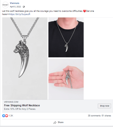 Wolf Pendant Necklace top dropshipping products April