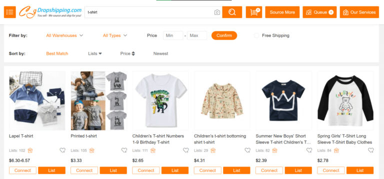Dropshipping T-Shirt Supplier AliExpress