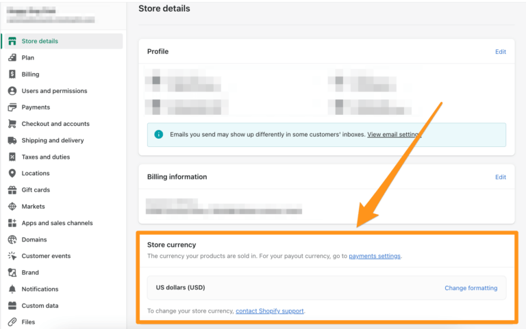 Configure Store Currency for Shopify Store