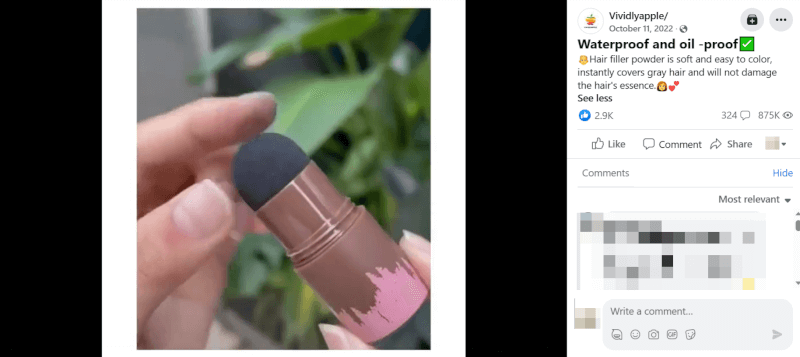 Hairline Coloring Brush FB Ad