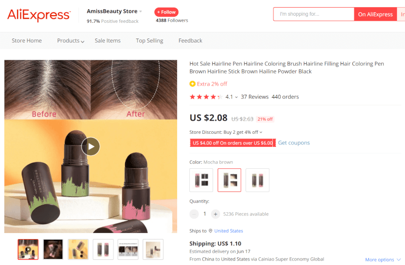 Hairline Coloring Brush Source