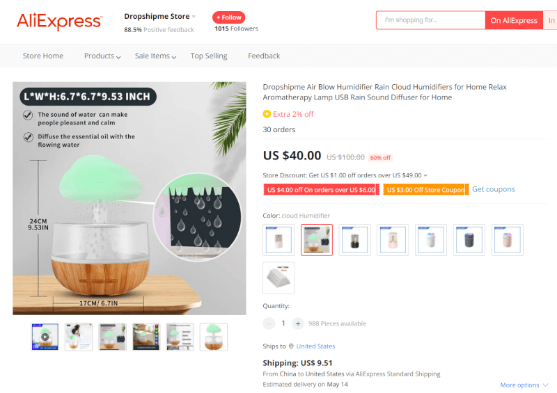 Rain Cloud Humidifier Source
